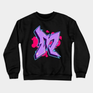 Letter M - Graffiti Street Art Style Crewneck Sweatshirt